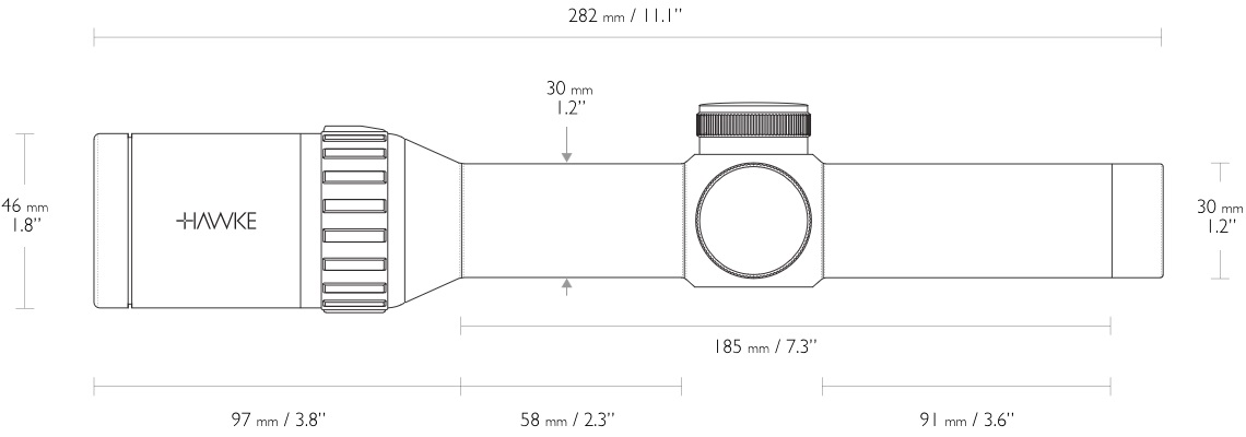 Hawke Endurance WA 1-4X24, 30mm, IR L4A Dot