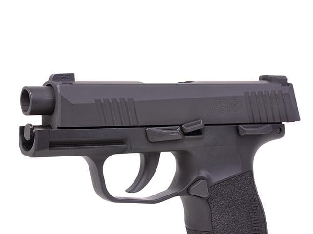 CO-2 Pistole Sig Sauer P365 , Kaliber .177 BB’s Blow-Back, 120m/s, 12 Schuss inklusiv Gratis Koffer