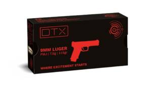 Pistolenmunition: GECO 9 mm Luger Full Metal Jacket DTX 7,5 g