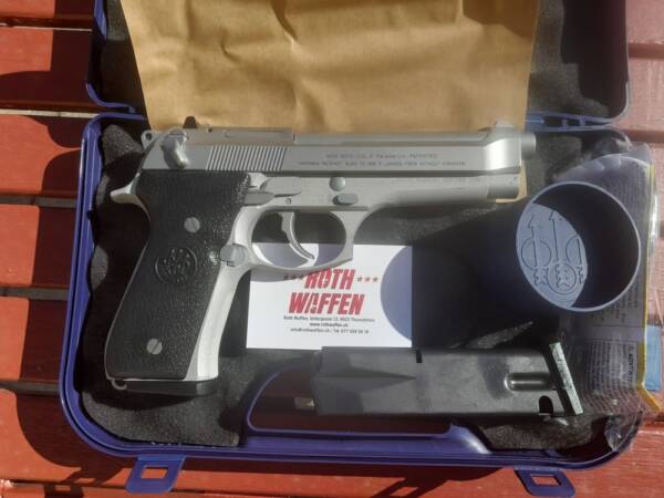 Beretta Pistole, 92 FS INOX, Kal. 9mm 15-Schuss