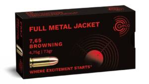 GECO Pistolenpatrone Kaliber 7,65 Browning Full Metal Jacket 4,75 g