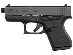 Glock Pistole 43 mit Gewindelauf M12x0,75 Kal. 9x19