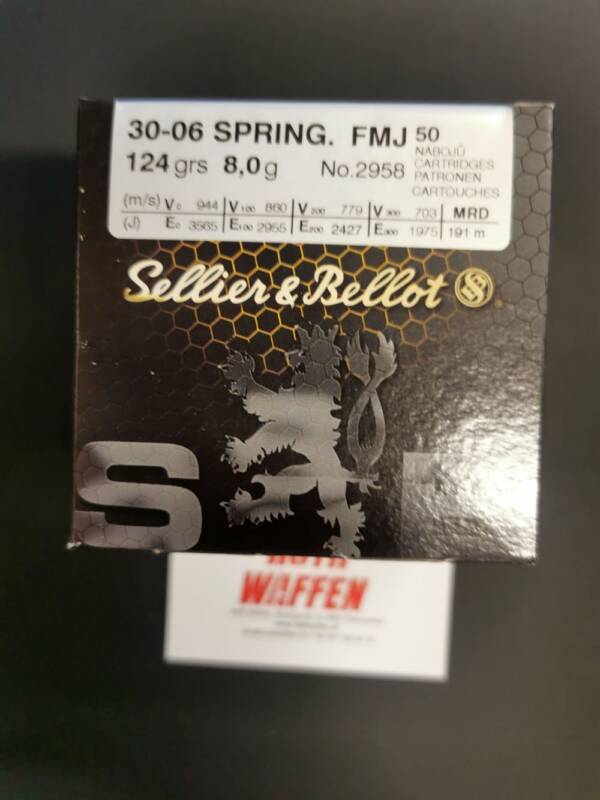 Sellier & Bellot .30-06 Springfield SB FMJ 2958 124gr 8g
