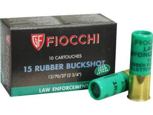 Fiocchi Rubber Buckshot Kaliber 12/70, Gummischrott