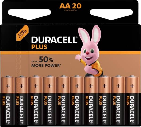 Duracell AA Plus Batterien 20 Stück